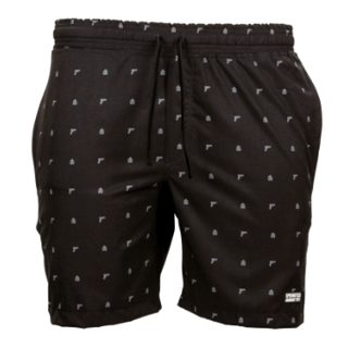 Springfield Men's Summer Swim Trunks, Gun Logo Grid
