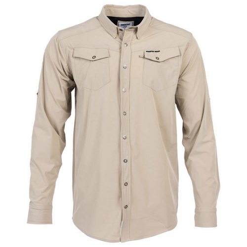 Men's Springfield Armory Long Sleeve Fishing Shirt, Quicksand