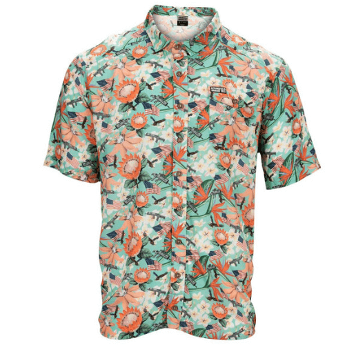 Springfield Men's Short Sleeve Summer Button Down, American Paradise
