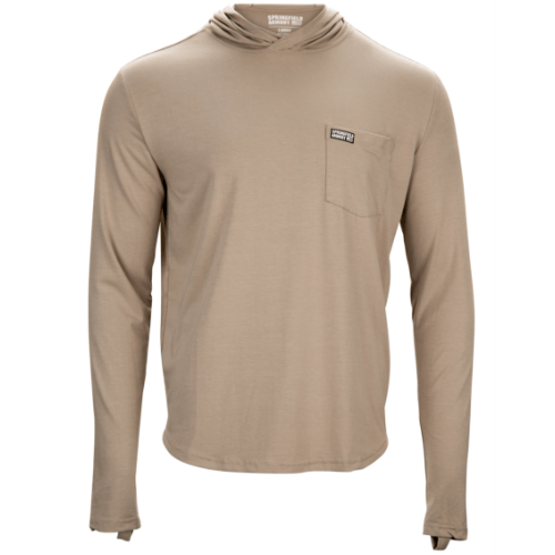 Springfield Men&rsquo;s Long Sleeve Bamboo Sun and Fishing Hoodie, &nbsp;Quicksand